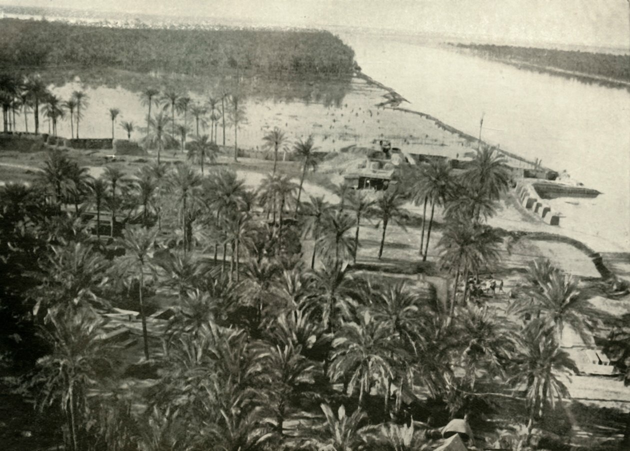 En britisk stilling ved floden Tigris, 1919. af Unbekannt