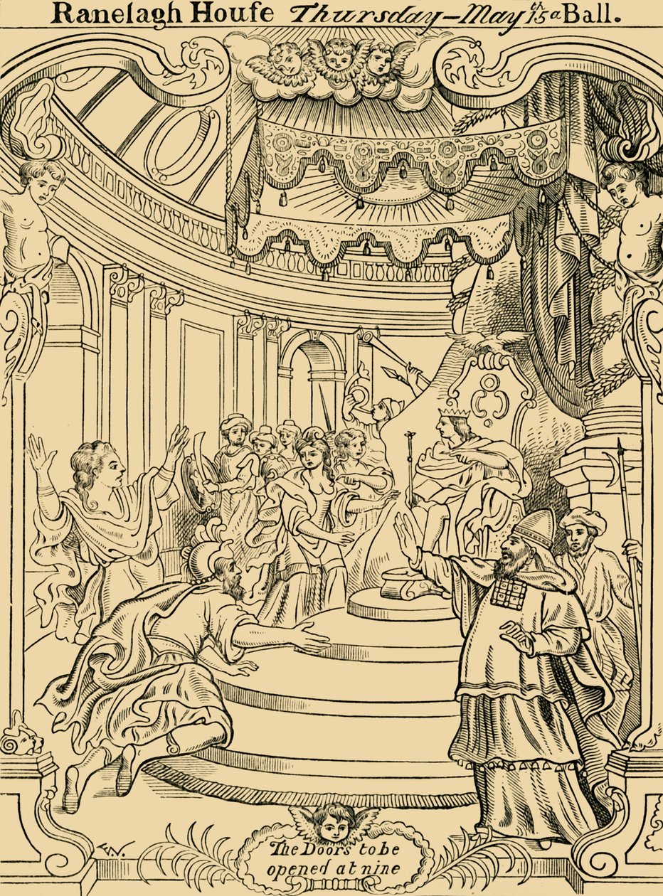 Et kort med invitation til Ranelagh, c1876. af Unbekannt