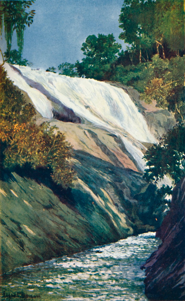 Kaskaden til Tijuca, Rio, 1914 af Unbekannt