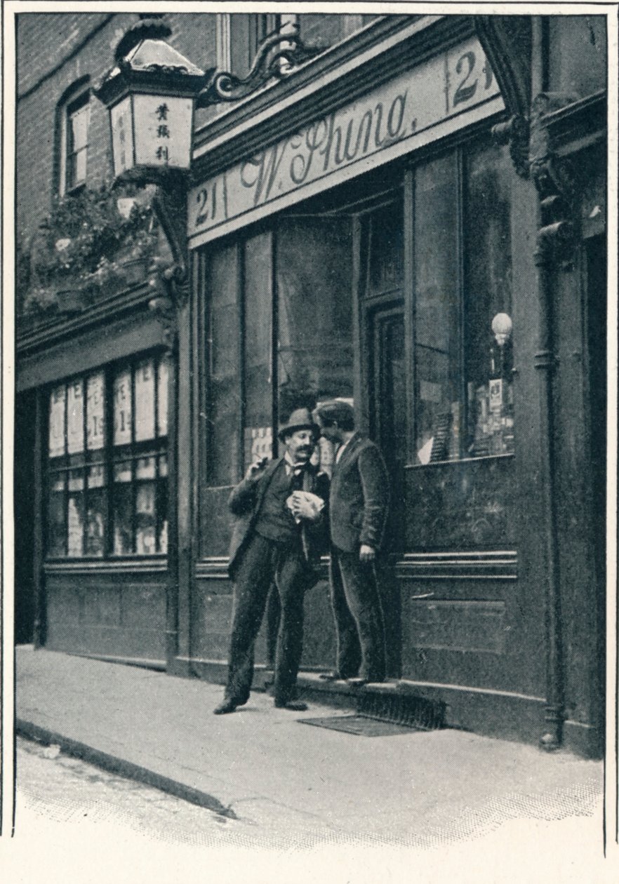 En kinesisk butik, Limehouse, London, c1900 1901 af Unbekannt