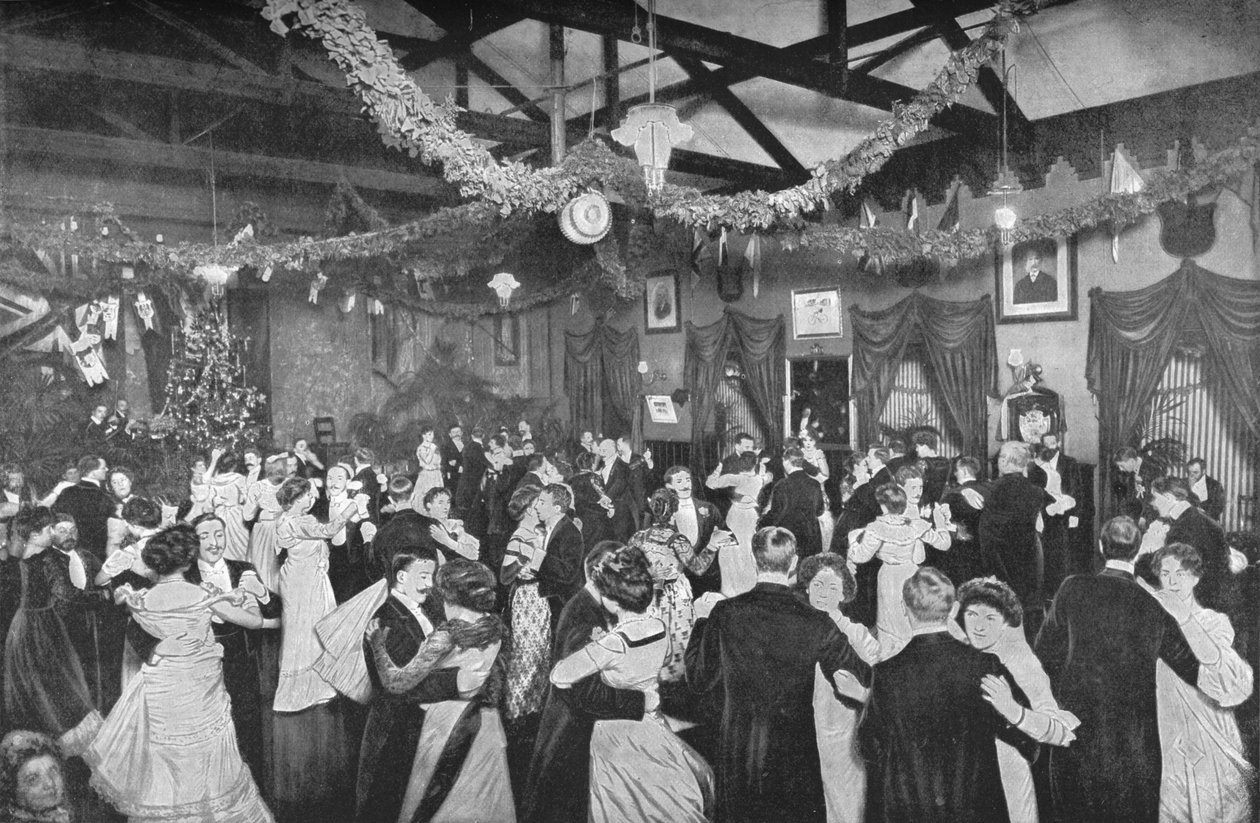 En juledans på German Gymnasium, London, c1902 1903 af Unbekannt