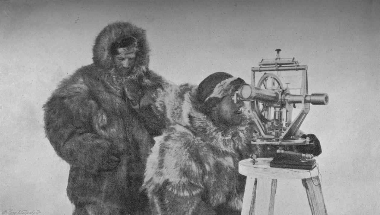 En kronometer-observation med teodolitten, c1893-1896, 1897 af Unbekannt