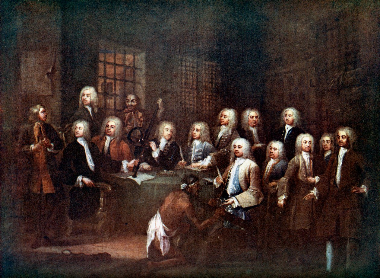 Et udvalg af Underhuset i Fleet Street Prison, London, 1729 c1905 af Unbekannt