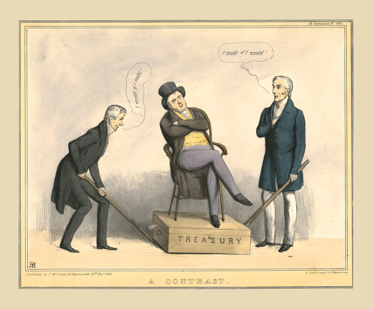 En kontrast, c1838. af Unbekannt