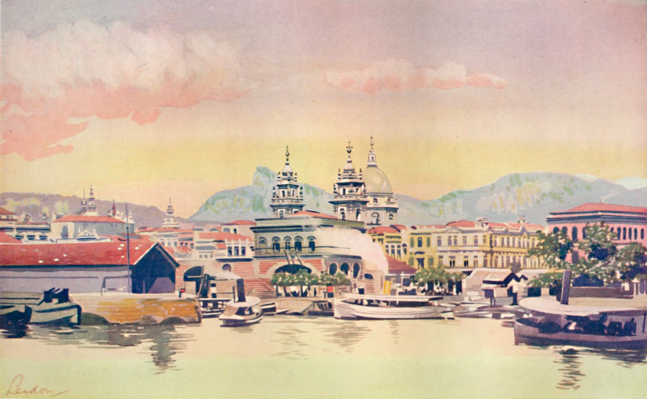 Et hjørne af Rio Customs Wharf, 1914 af Unbekannt