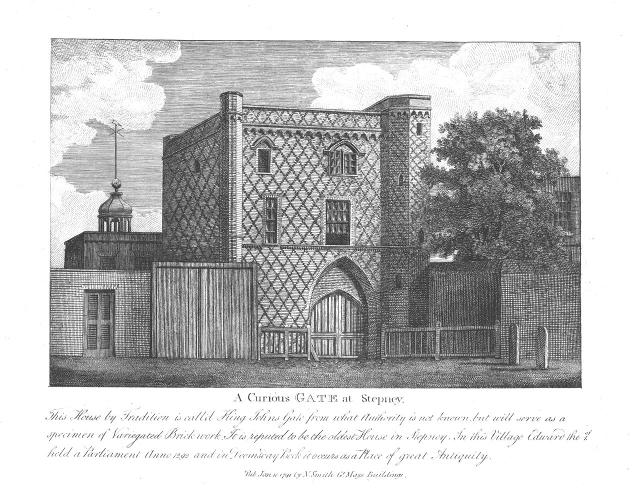 A Curious Gate at Stepney, 1791 af Unbekannt