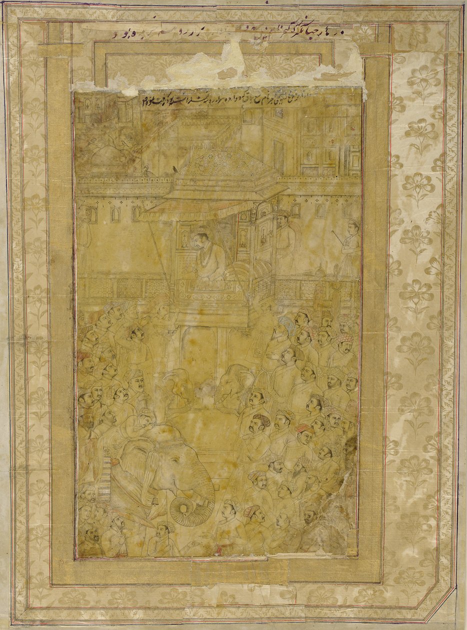 En Darbar fra Jahangir, begyndelsen af det 17. århundrede. af Unbekannt