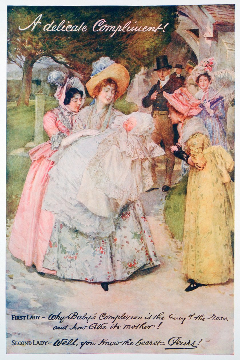 A Delicate Compliment, Pears sæbeannonce, 1914. Et tryk fra Pears Christmas Annual, 1914 af Unbekannt