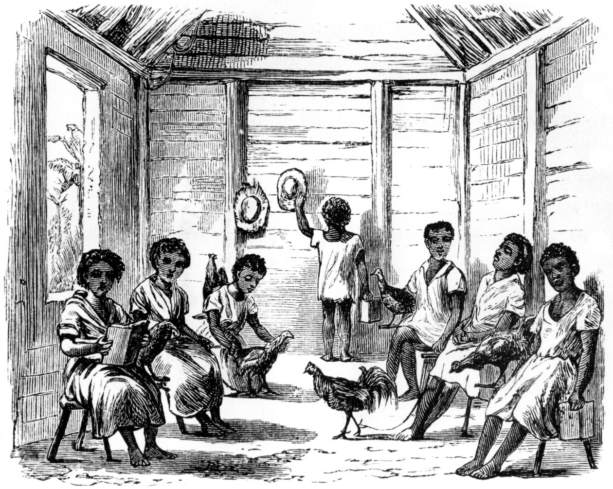 En dominikansk skole, Santo Domingo, 1873 af Unbekannt