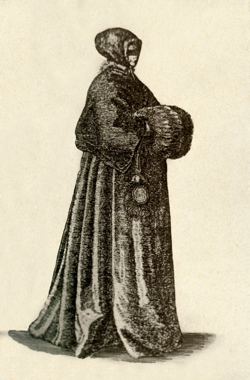 En hollandsk dame i udendørs kjole, 1640, 1937. af Unbekannt