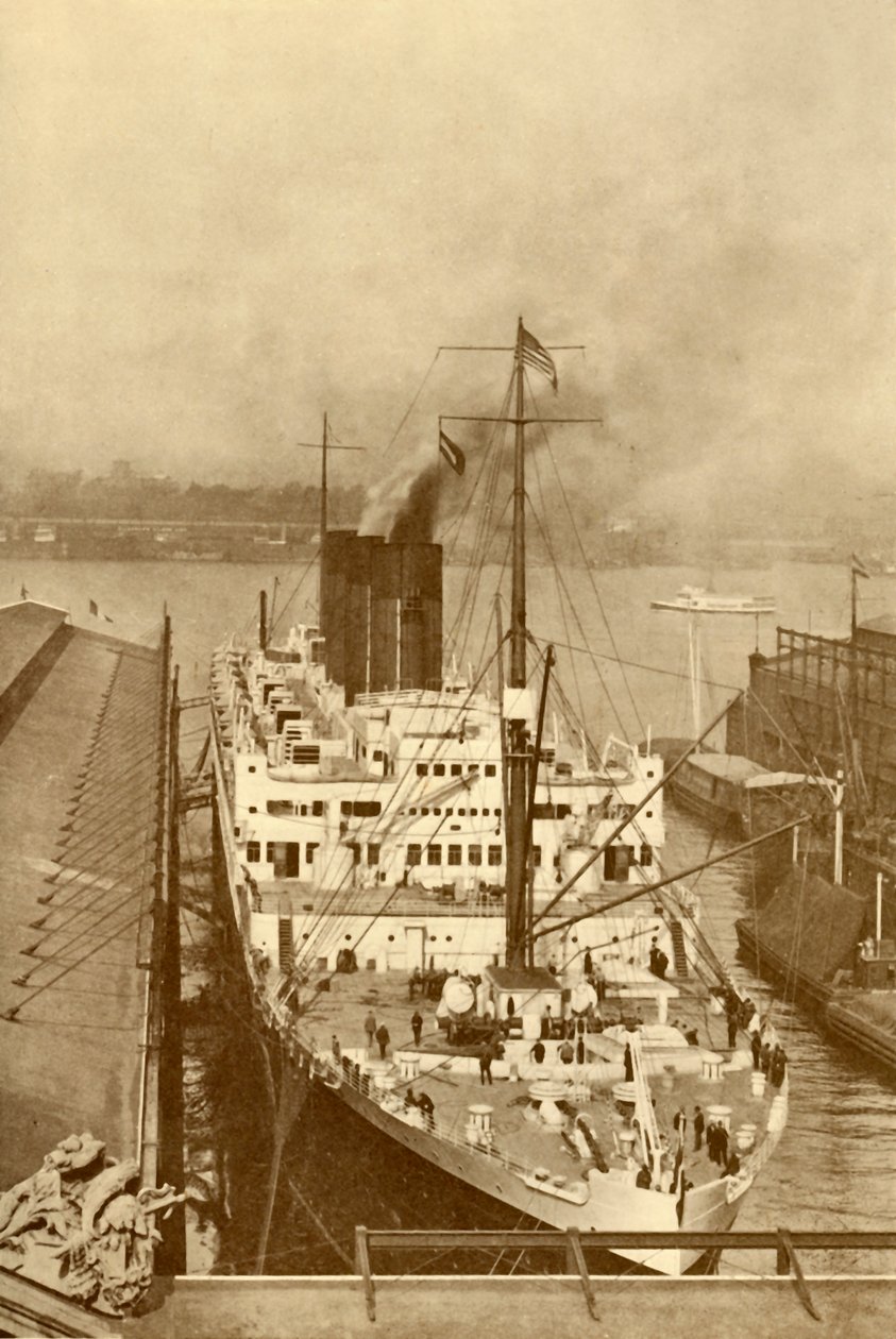 En berømt fransk linjefart, Paris 34.569 tons, c1930. af Unbekannt