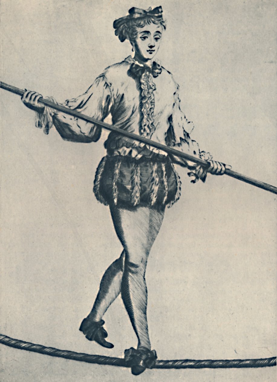 En berømt Tight-Rope Walker fra det syttende århundrede, 1942 af Unbekannt