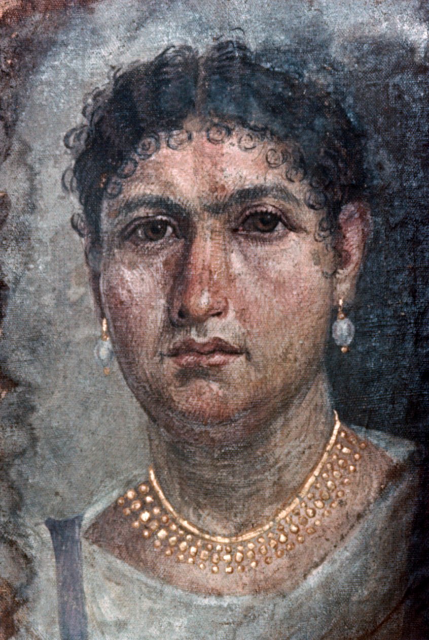 Et Fayum-portræt af Aline, også kendt som Ténos, 1. århundrede af Unbekannt
