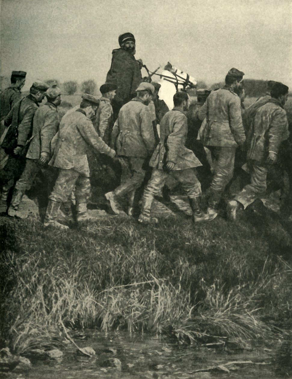 En fransk nordafrikansk soldat med fanger eller krig, Første Verdenskrig, 1914, c1920. af Unbekannt