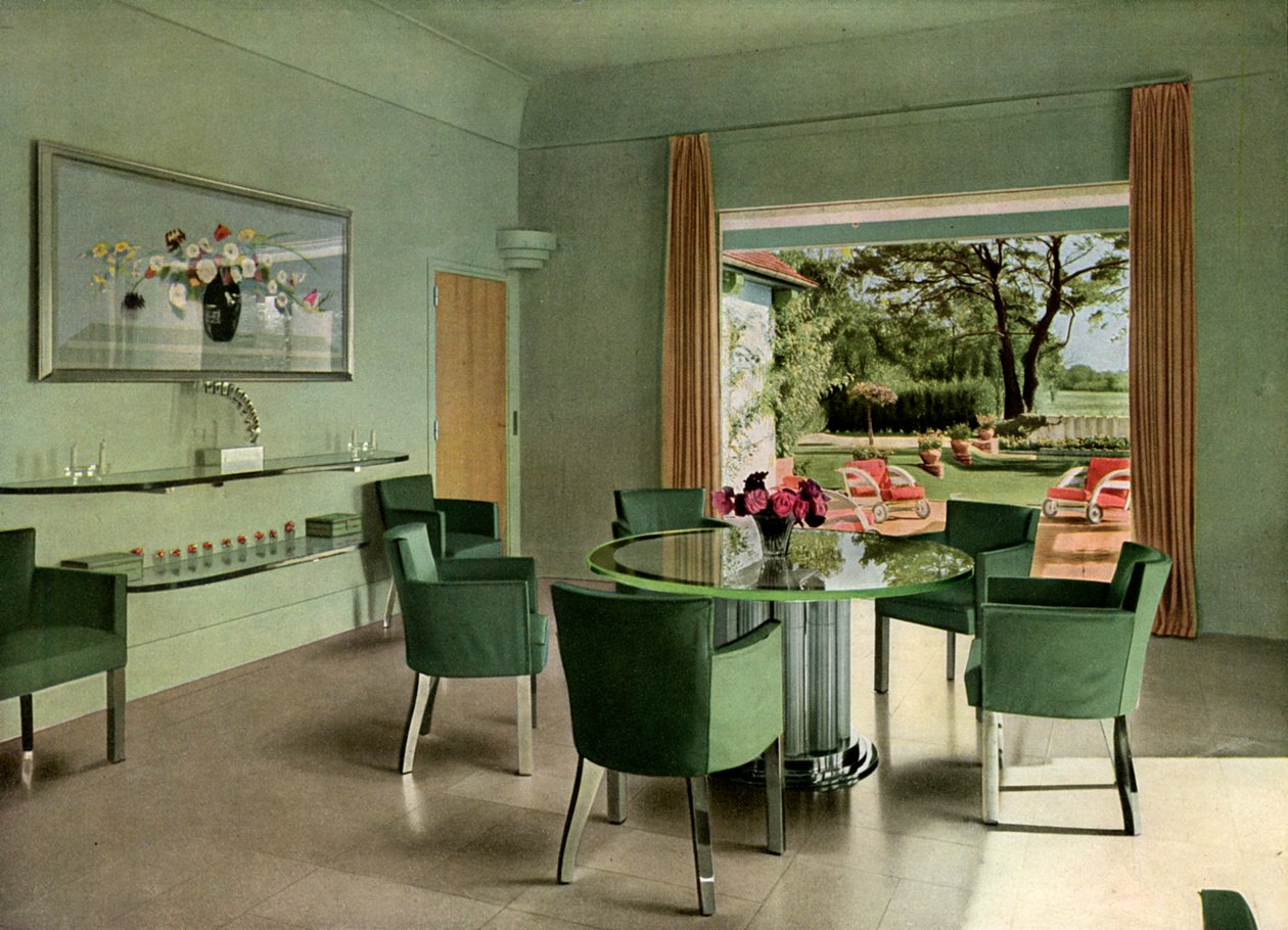En fransk spisestue, 1938 af Unbekannt