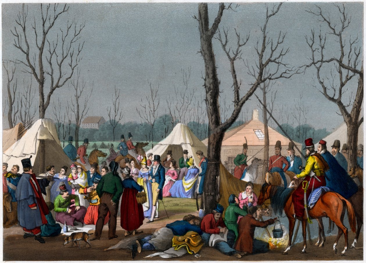 En fransk fest, c1700-tallet af Unbekannt