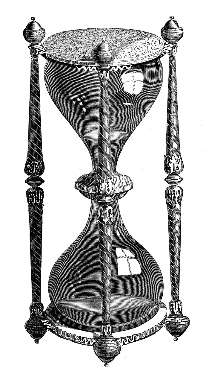 Et fransk timeglas, 1500-tallet, 1870 af Unbekannt