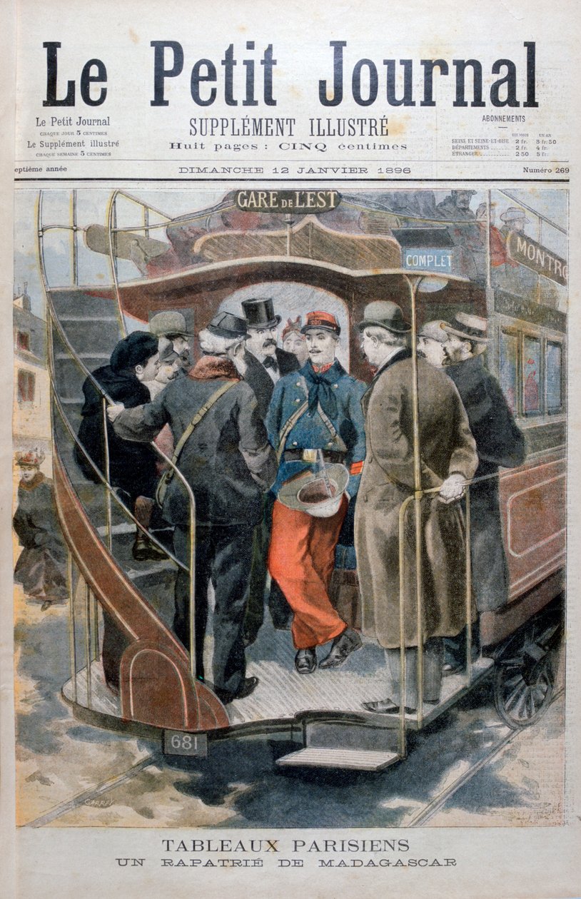 En fransk soldat hjemme fra Madagaskar, 1896 af Unbekannt