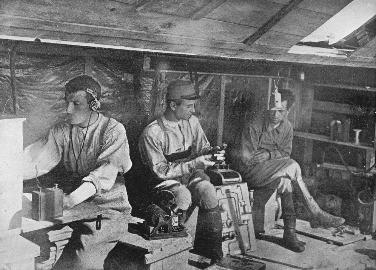 En fransk telefonpost, 1915 af Unbekannt