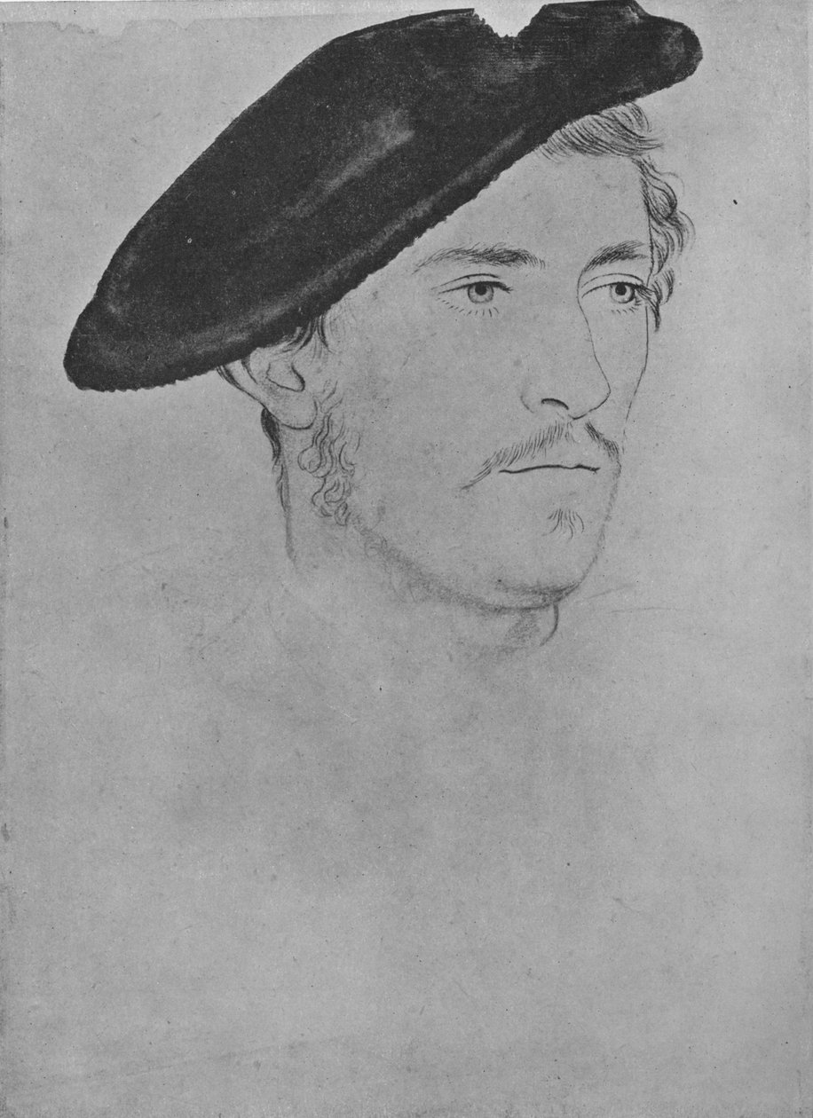 A Gentleman: Unknown Not af Holbein, c1500-tallet, 1945 af Unbekannt