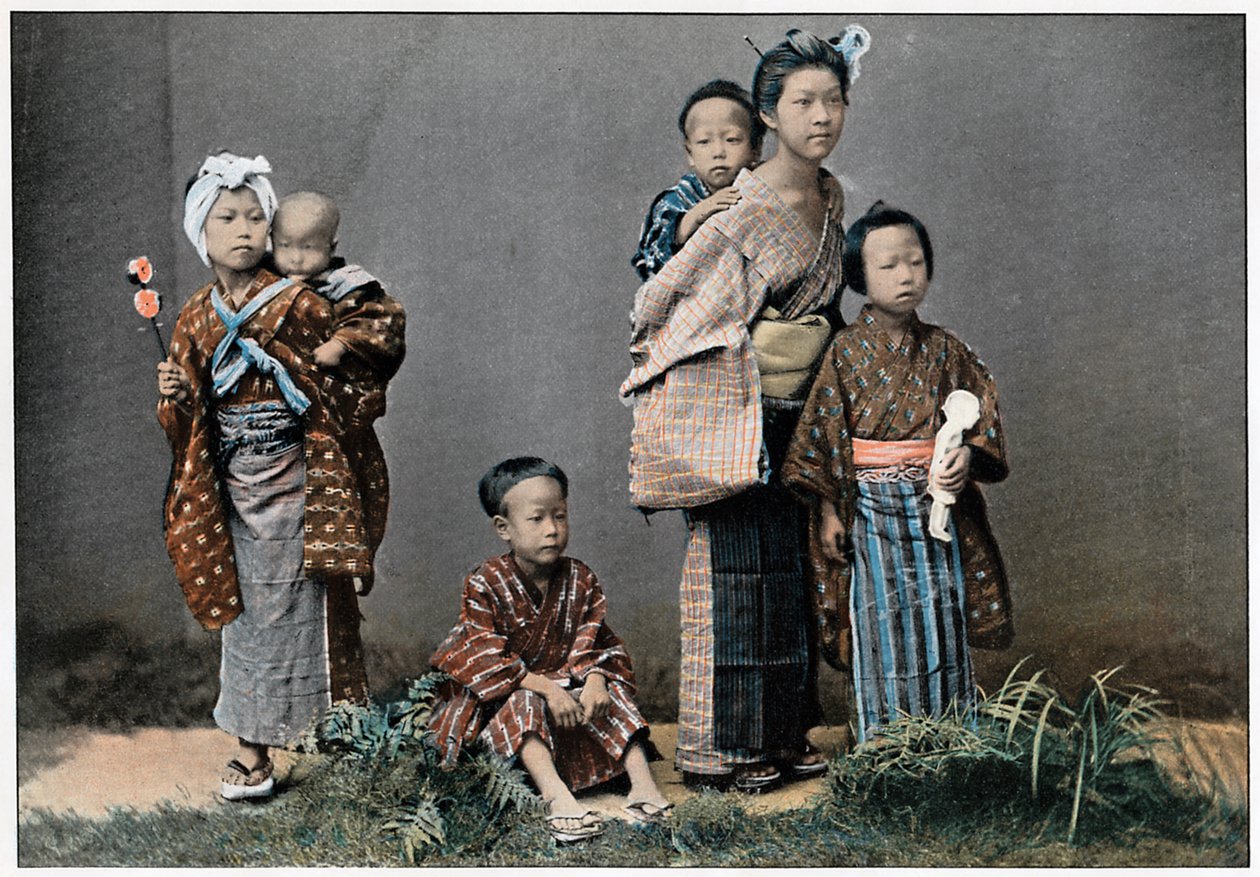 En gruppe børn, c1890 af Unbekannt