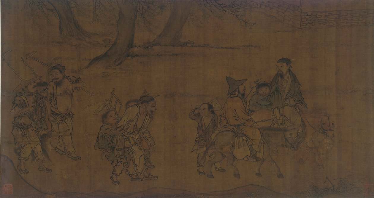 En gruppe rejsende arbejdere, 1368-1644. af Unbekannt