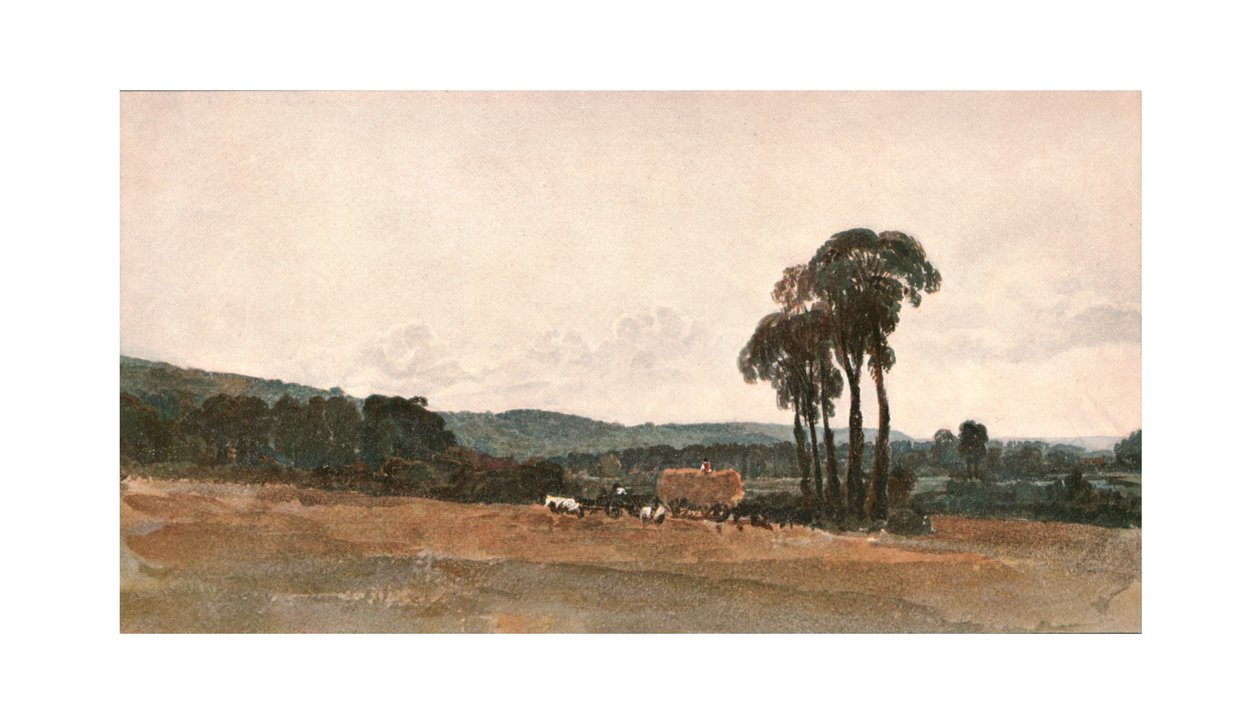 En høstscene - en udendørs skitse, c1900. af Unbekannt