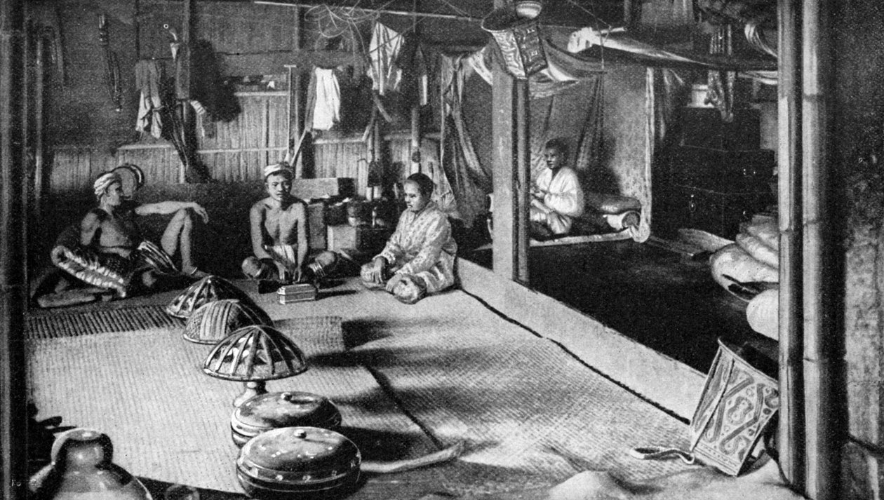 Et langt hus fra Kalimantan, Borneo, 1922 af Unbekannt