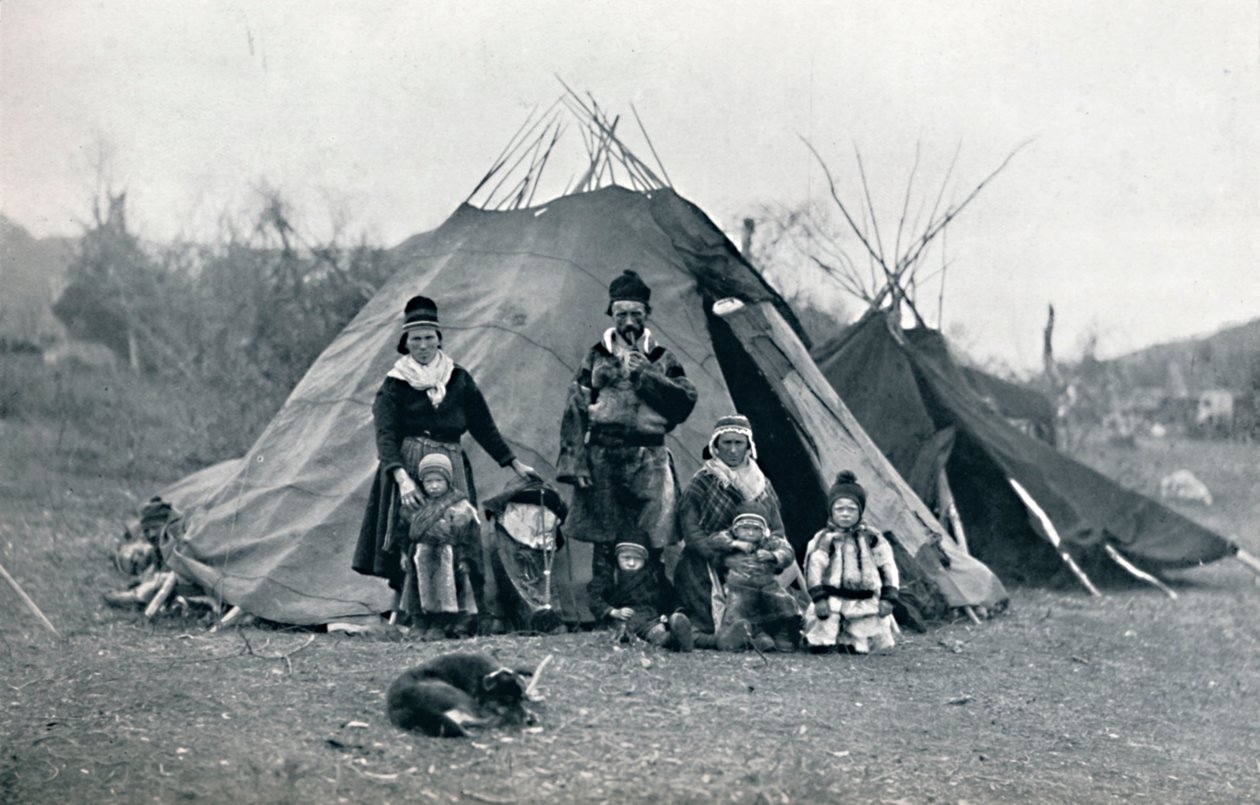 En lejrplads i Lapland, 1912 af Unbekannt