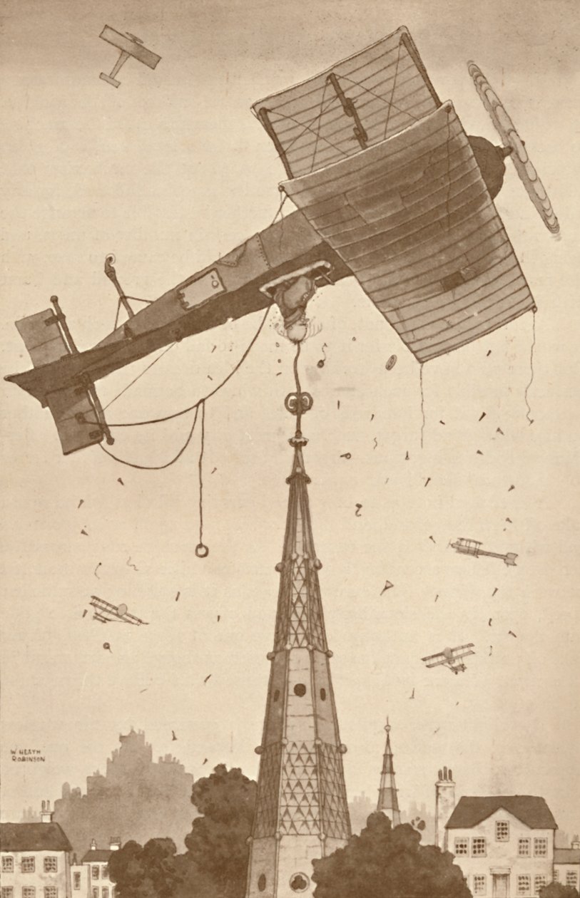 A Loop-the-Looper i dyb tankegang, der klør sig i hovedet over et vanskeligt problem, 1927 af Unbekannt