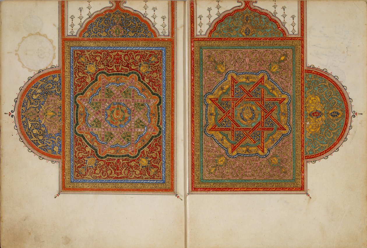 Et manuskript af fem sektioner af en Koran, 1700-tallet. af Unbekannt