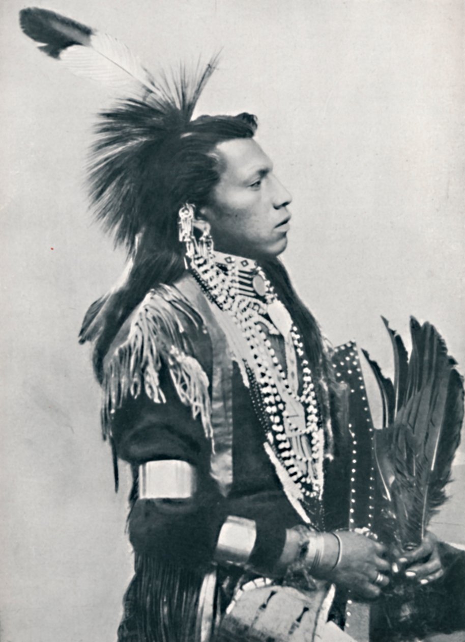 En nordamerikansk indianerchefprofil, 1912 af Unbekannt