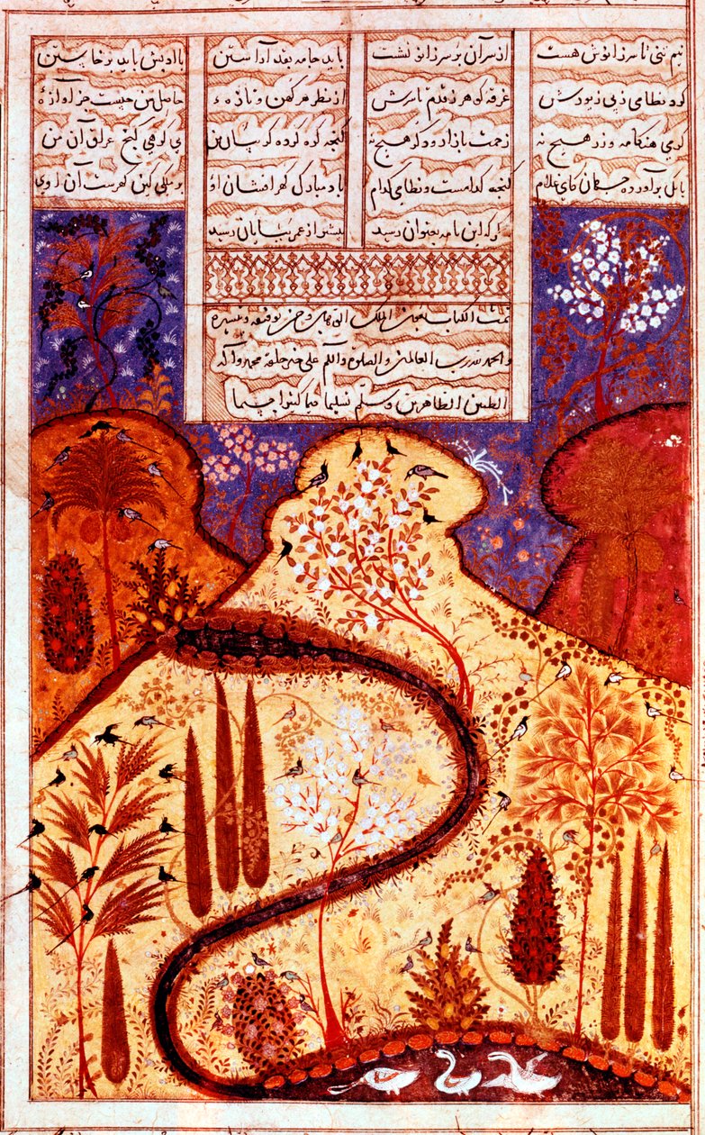 En paradishave, persisk miniature, c1300 af Unbekannt