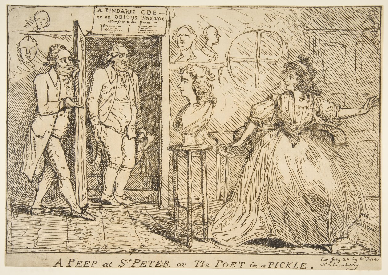 Et kig på St. Peter eller Digteren i en Pickle, 23. juli 1789. af Unbekannt