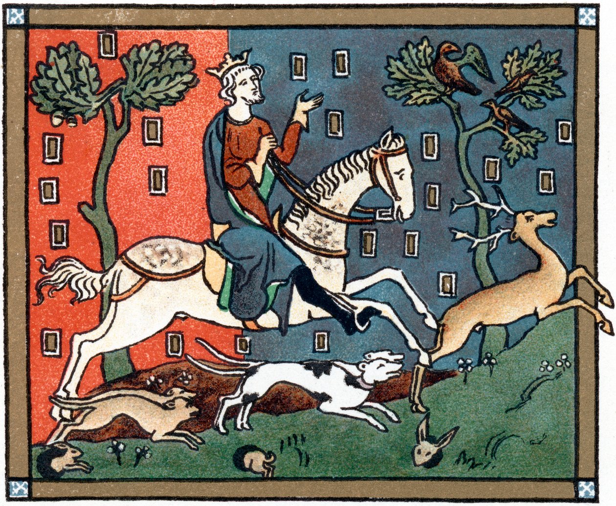 En Plantagenet-konge af England på jagt af Unbekannt
