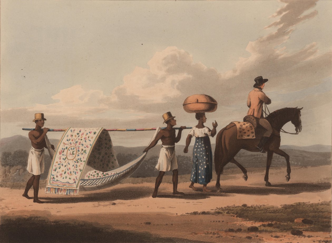 En plantemand og hans kone på rejse, 1816. af Unbekannt