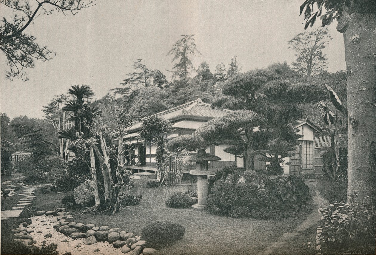 En privat have i Yokohama, c1892 af Unbekannt