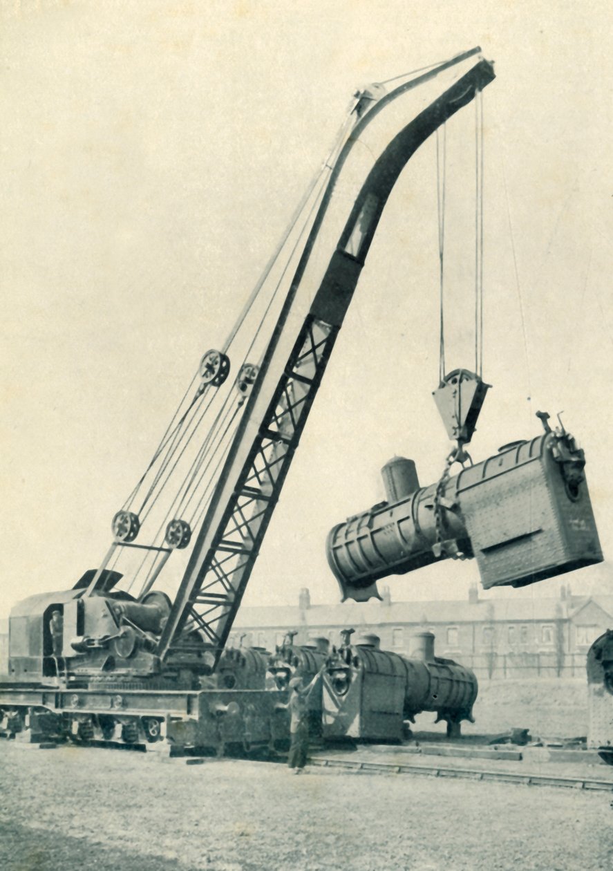 A Railway Traveling Crane, 1922. af Unbekannt