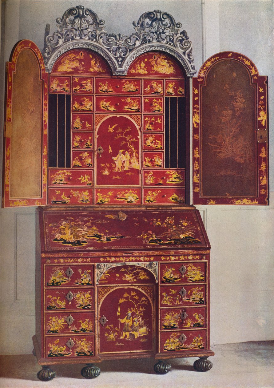A Red Lacquer Cabinet, c1685, 1936 af Unbekannt
