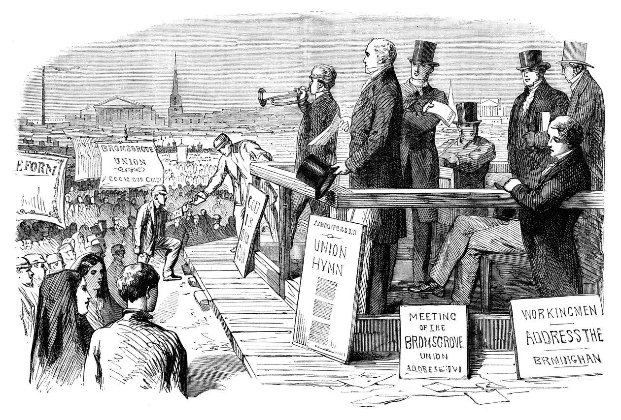 A Reform Act demonstration, Birmingham, West Midlands, c1832 c1895 af Unbekannt