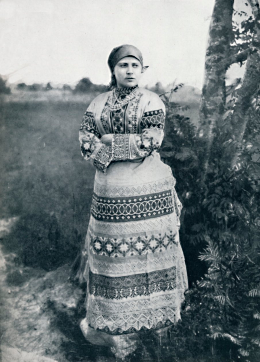 En russisk bonde i kostume, 1912 af Unbekannt