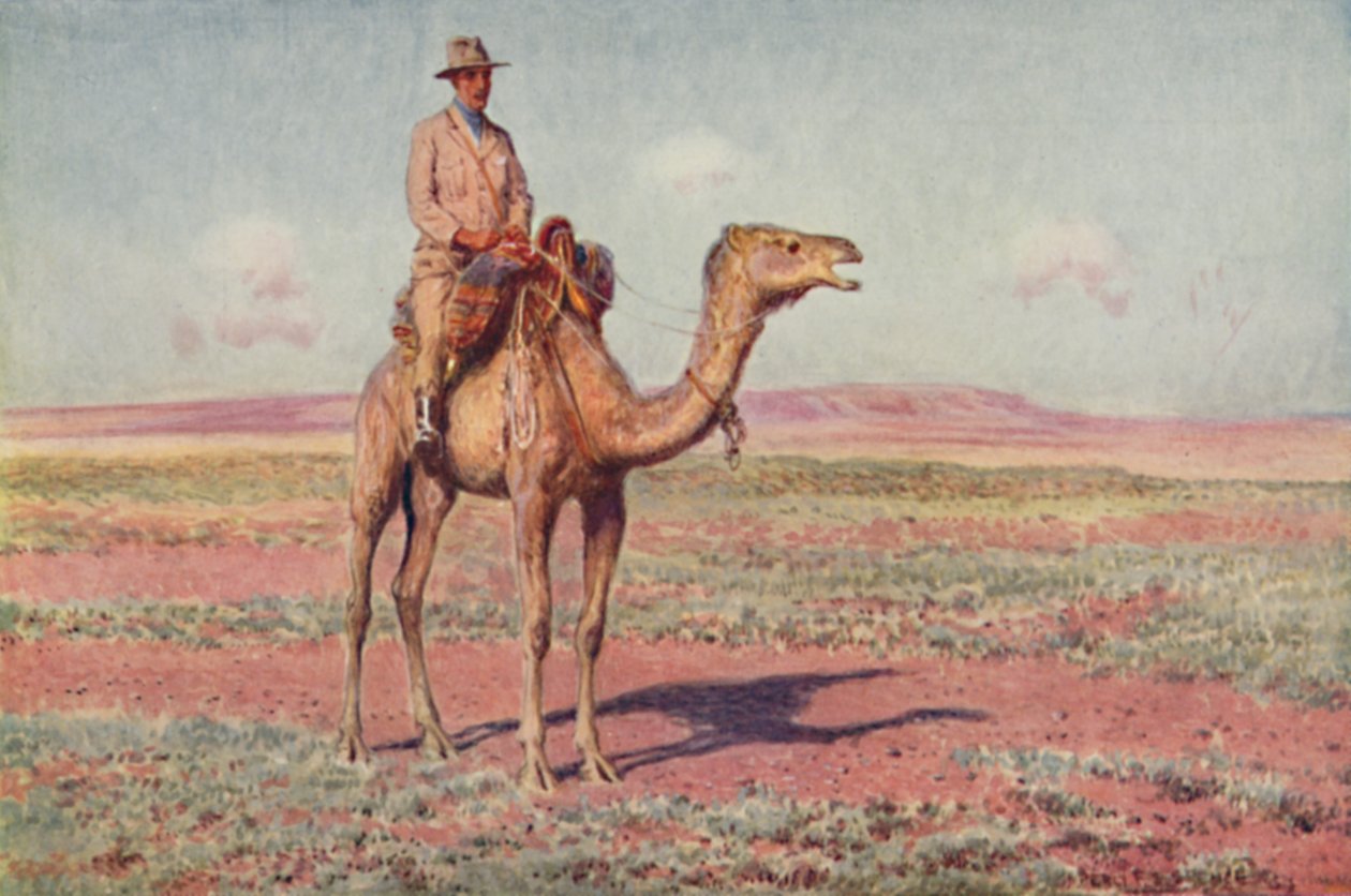 En scene i det centrale Australien, 1923. af Unbekannt