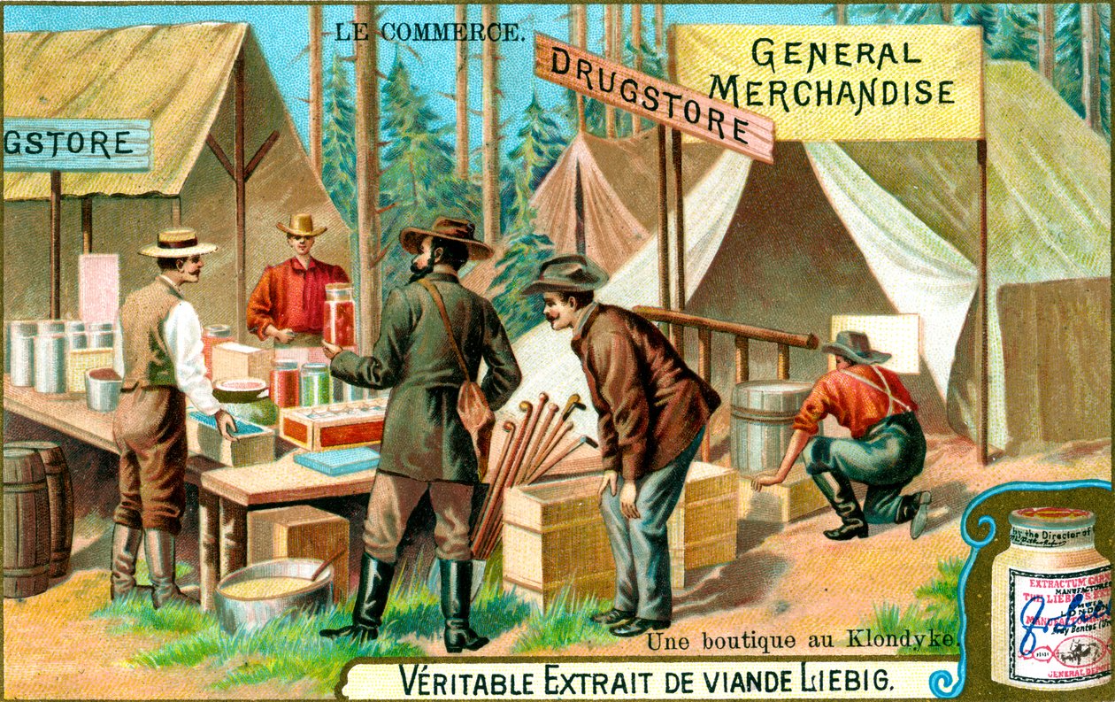 En butik i Klondyke, c1900 af Unbekannt