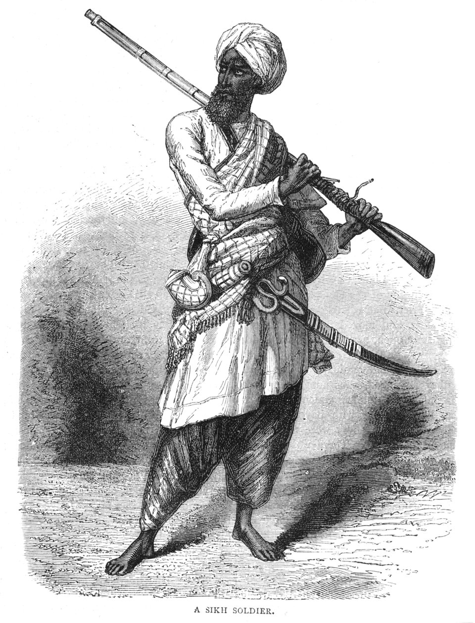 En sikh-soldat, c1880 af Unbekannt
