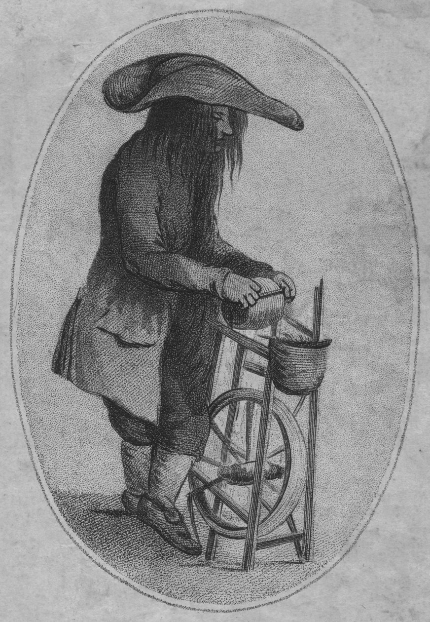 En skitse af en knivsliber, 1753 af Unbekannt