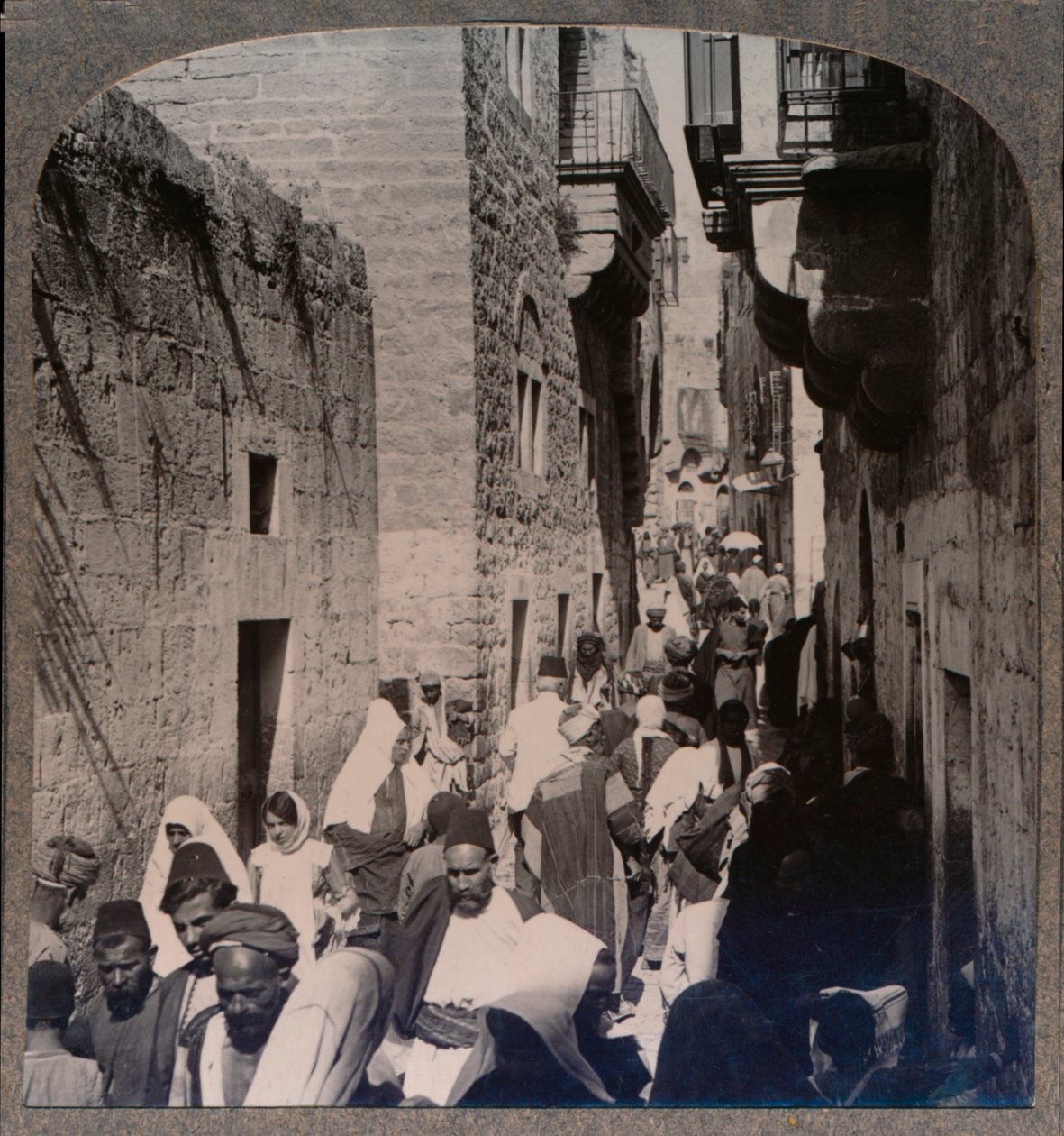 En gade i Betlehem, ca. 1900 af Unbekannt