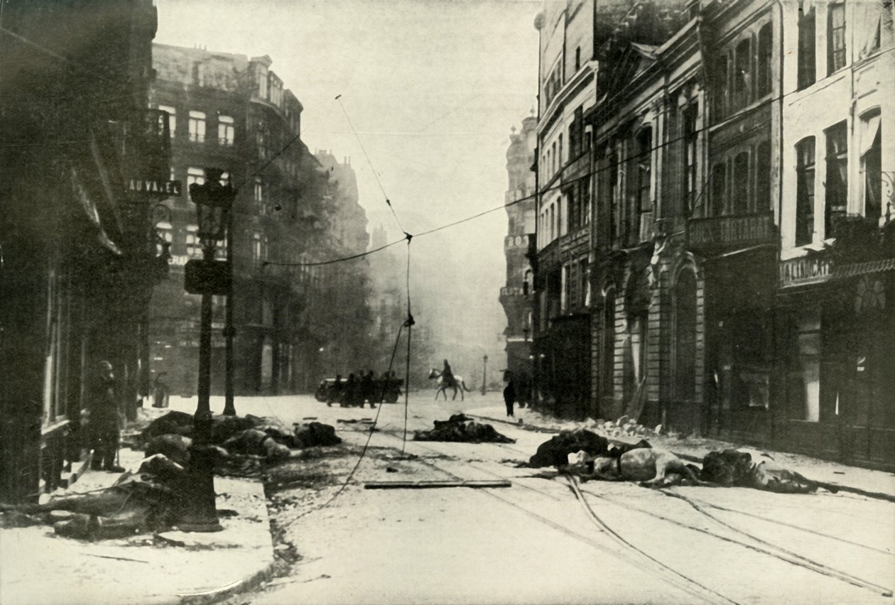 En gade i Lille, 1919. af Unbekannt