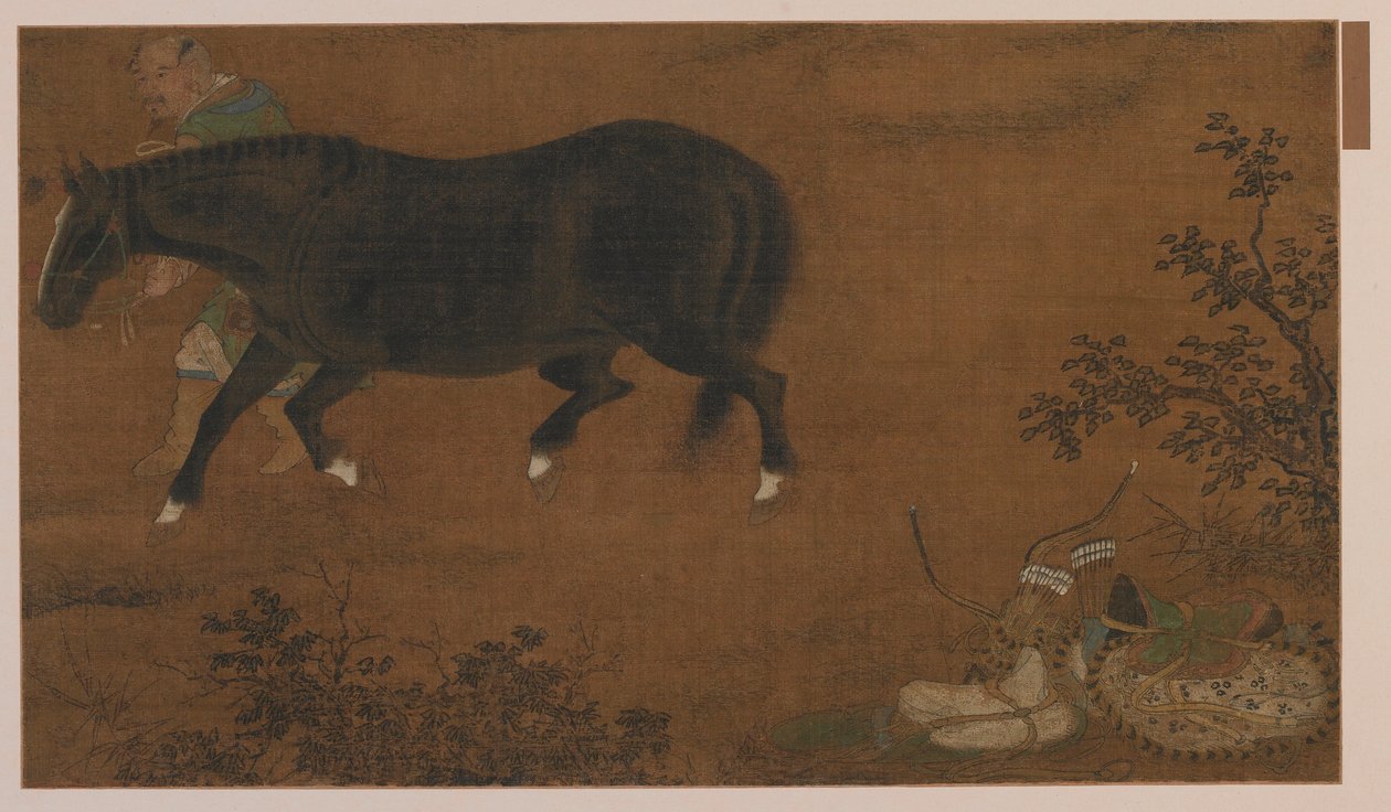 En tatar, hans hest og udstyr, Ming-dynastiet, 1368-1644. af Unbekannt