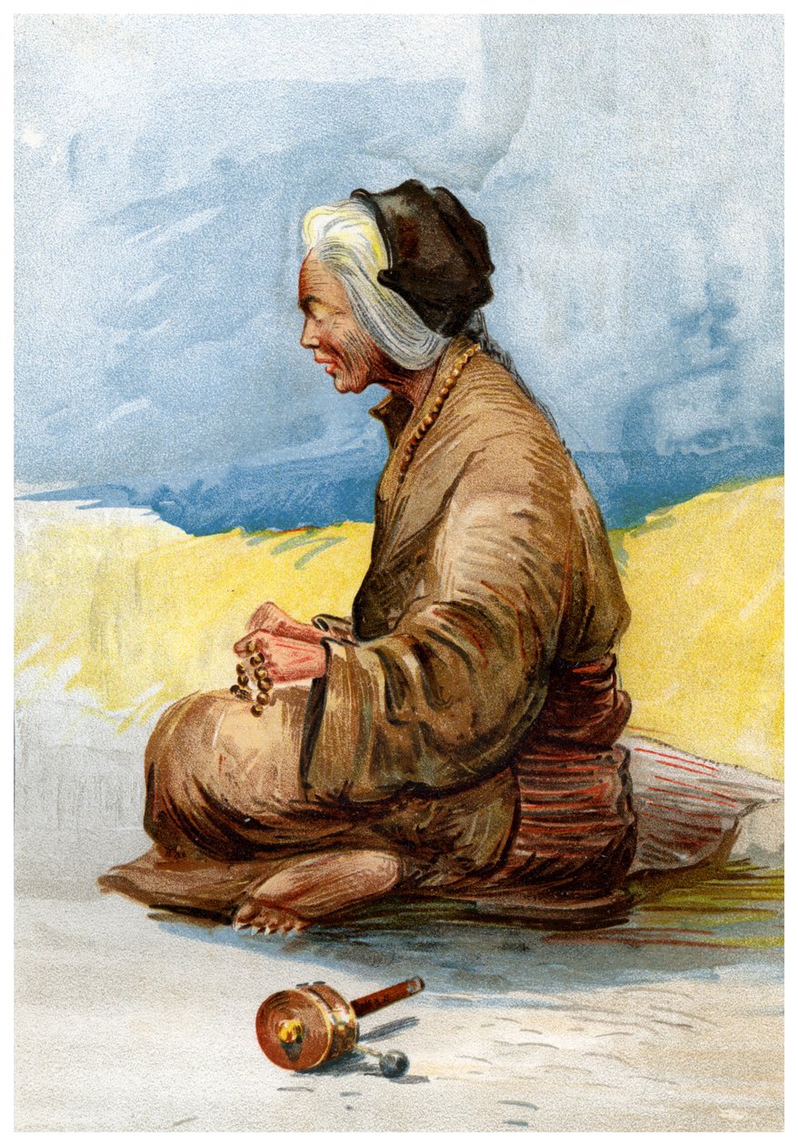En tibetansk spåkone, 1898 af Unbekannt