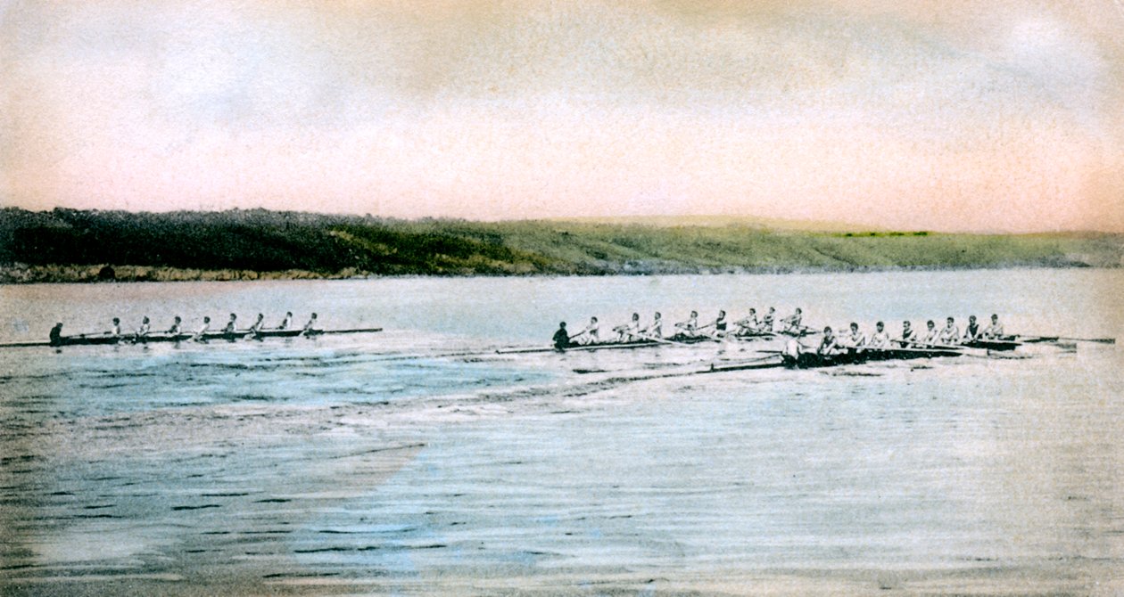 En prøvetur af Cornell-besætningerne på Cayuga-søen, 1906 af Unbekannt